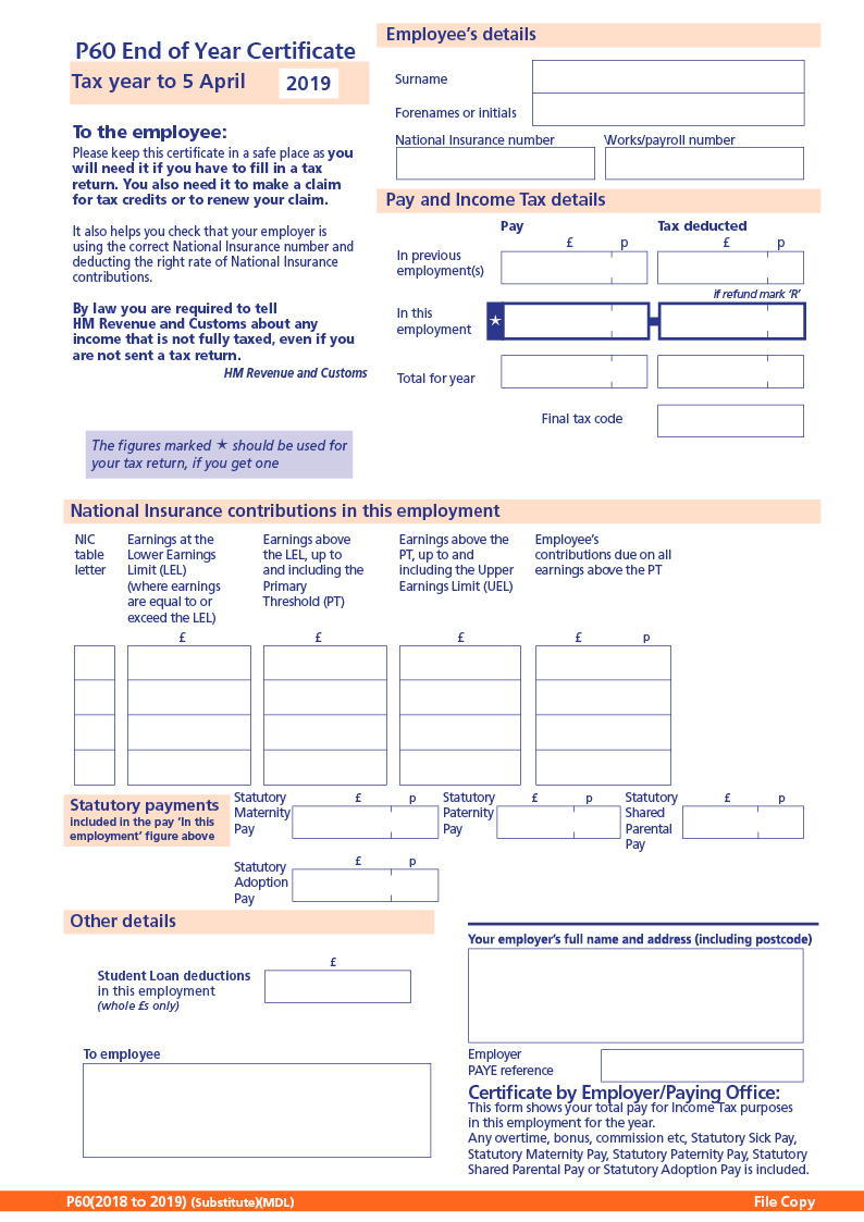 P Year End Forms For Tax Year Ending April