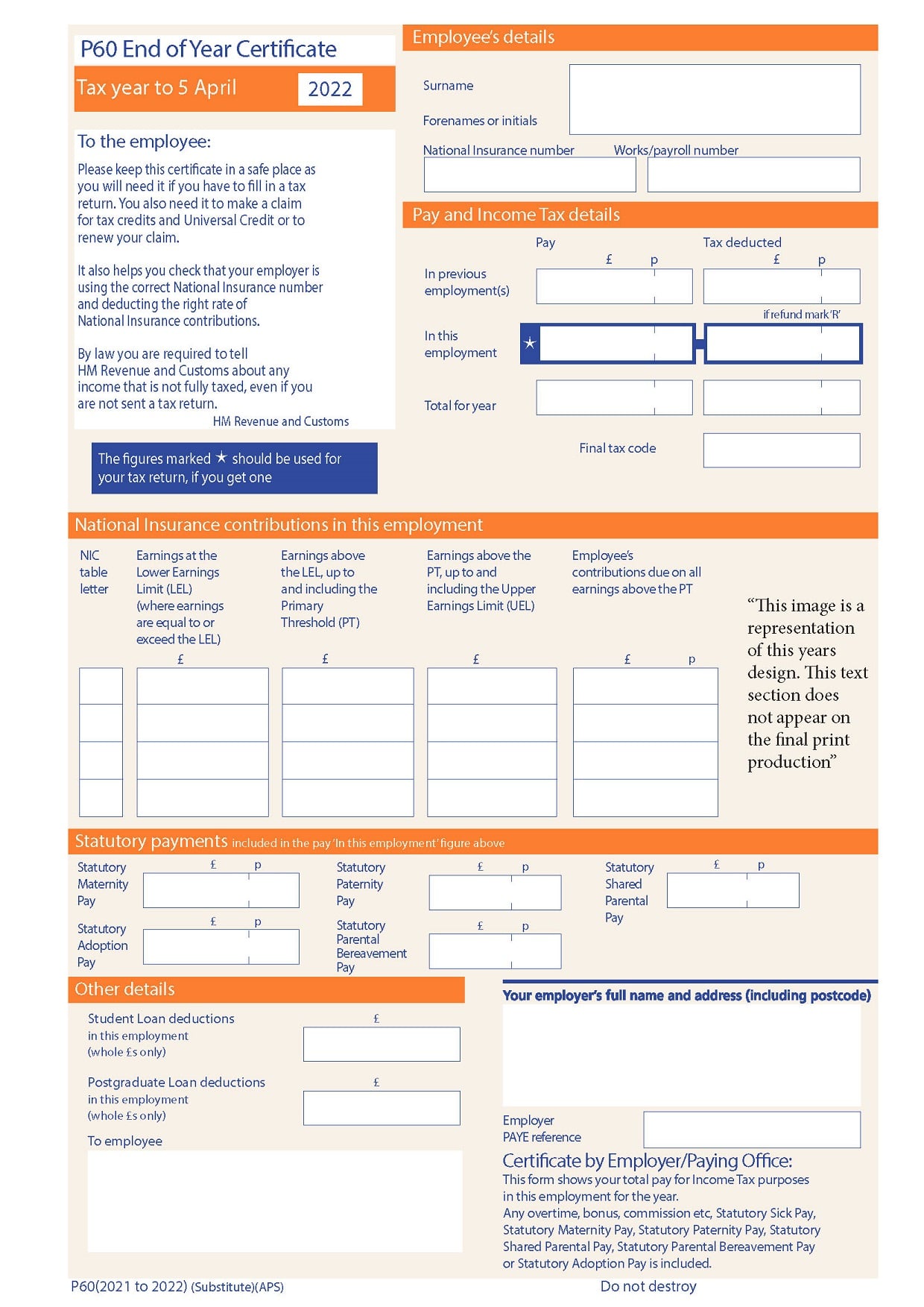 2022-hmrc-p60-year-end-forms-single-part-available