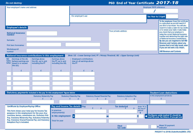 quickbooks pay in slip LASER SAGE Single or P60 2018 landscape two Forms. part