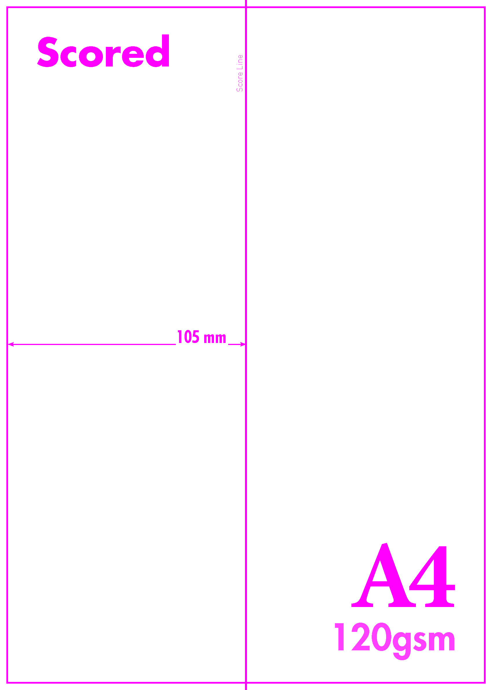 A4 Blank Scored Paper - Pack of 50 - Payslips Direct