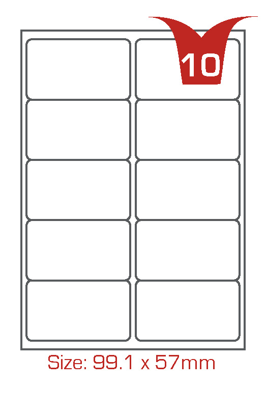 Multi-purpose A4 White self-adhesive sheet labels