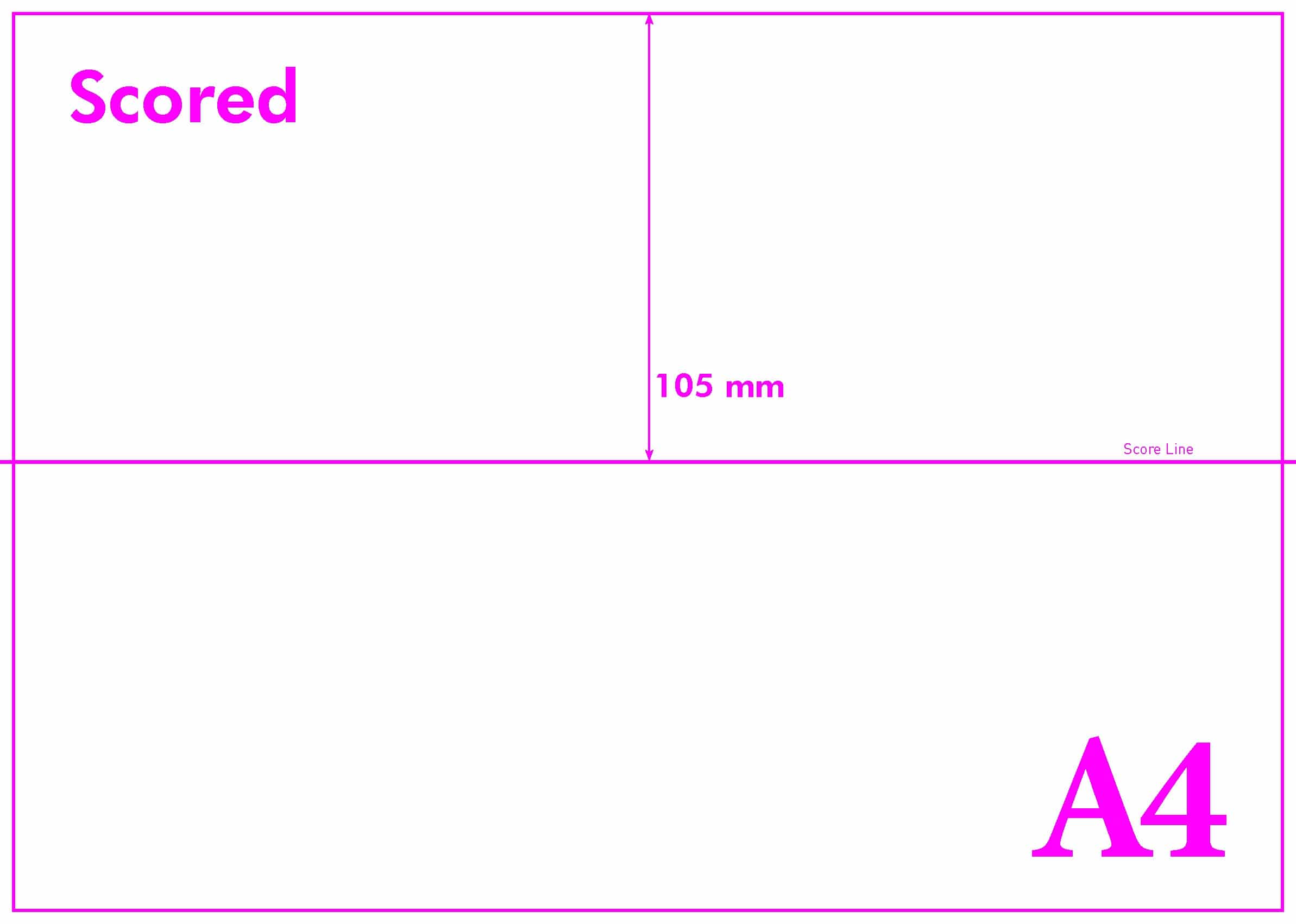 A4 Blank Scored Paper - Pack of 50 Vertical Folded - Payslips Direct