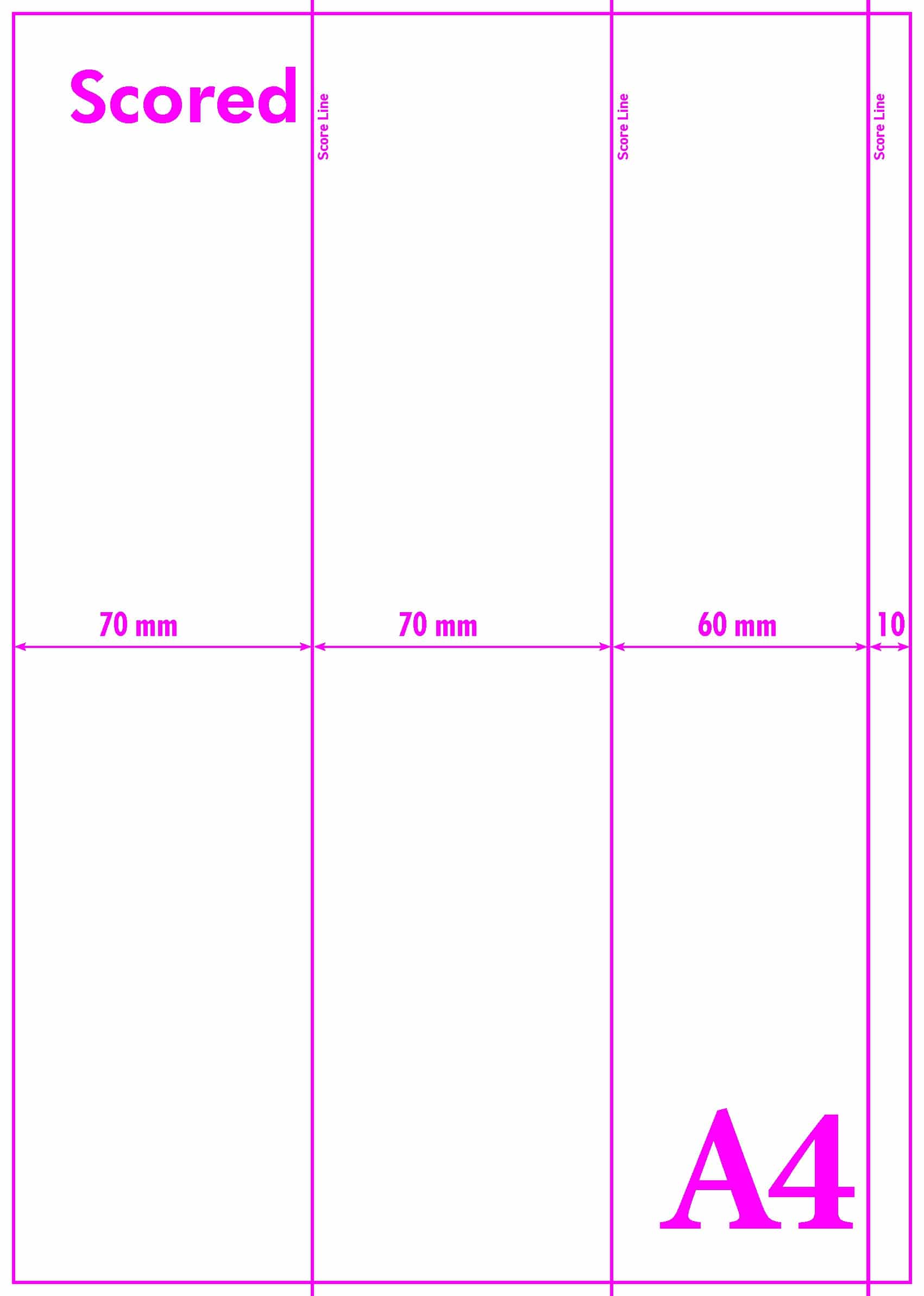 A4 Blank Scored Paper - Pack of 50 Tent Card - Payslips Direct